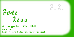hedi kiss business card